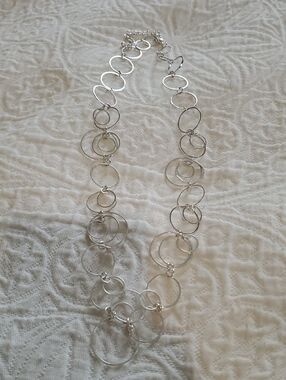 jcpenney Silver-Tone Interlocking Circle Necklace